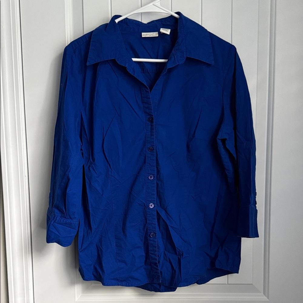 Kim Rogers Royal Blue Collared Shirt